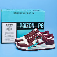 【首單立減】AJ男鞋312泡泡糖dunk黑白熊貓鞋低幫板鞋空軍一號女 【首單立減】酒紅【男女同款】 38