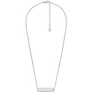 化石（Fossil）女士項鏈簡(jiǎn)約優(yōu)雅百搭時(shí)尚金色圓形吊墜可刻字不銹鋼鍍層 Silver Sadie ID Bar ROSE GOLD HEART NECKLACE/BRACELET SET