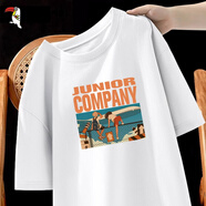 啄木鳥(niǎo)（TUCANO）短袖T恤男純棉韓版潮流寬松大碼透氣打底衫青少年學(xué)生夏天休閑t恤 白/小伙伴 XL （重140-150斤高170-175）