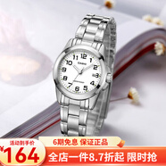 卡西歐（CASIO） 卡西歐(CASIO)女表 鋼帶小表盤(pán)女士石英粉色手表送女友禮物 LTP-1215A-7B2