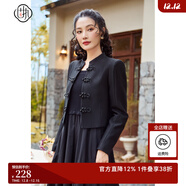 固執（OBSTINATE）春季新款學(xué)院風(fēng)長(cháng)袖短外套女裝00033DT08643 黑色 170/88A/L