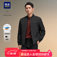 海瀾之家（HLA）夾克男款輕商務(wù)經(jīng)典系列三防印花外套男秋季 黑色53 S 165/84A 推薦114~124斤