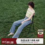 ONLY夏季涼感冰氧酷高腰顯瘦直筒褲牛仔褲女|124232025 J33 350水洗牛仔藍 L (170) 72A（卡碼拍大）