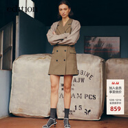 edition可溯源羊毛系列秋新款披肩女紳士西裝馬甲裙兩件