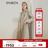 PORTS寶姿女裝 秋冬新品女裝長(cháng)袖長(cháng)大衣 淺駝色 S (4)