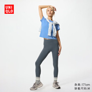 優(yōu)衣庫女裝高彈力運動(dòng)緊身褲/打底褲褲子26春夏新款483546 08 深灰色 XS