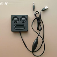 山頭林村磁鐵吸USB音箱發(fā)燒超薄大音量臺式機電腦音響家用有線(xiàn)迷你雙喇叭 黑色p81磁吸超薄音響