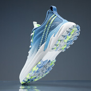 李寧新潮品牌斷碼男鞋子鞋男士冬季新網(wǎng)眼透氣跑鞋軟底減震休閑鞋跑運動(dòng)鞋 白蘭 41