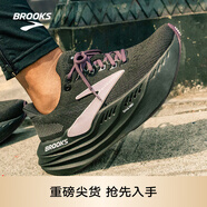 布魯克斯（BROOKS）Glycerin甘油MAX 超級甘油男女跑步鞋透氣緩震專(zhuān)業(yè)運動(dòng)鞋慢跑鞋 女款 黑色/冰蘭花紫/灰色 37.5