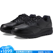 布魯克斯（BROOKS）男鞋運動(dòng)鞋秋冬透氣皮革休閑工作鞋防滑耐磨舒適日常徒步鞋輕質(zhì) 黑色Black/Black 44 碼M10