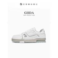 邦得（BANGDE）驢家板鞋男trainer小胖丁2025年新款厚底增高運動(dòng)休閑黑白熊貓女 小胖丁-白水泥 42