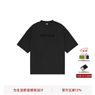 BODYDREAM索羅娜涼感短袖男夏季重磅破洞情侶裝t恤五分袖休閑上衣 黑色（涼感） XL