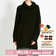 SHOKAY女士秋冬針織上衣基礎款設計簡(jiǎn)約通勤風(fēng)【牦牛絨撿漏】 喜馬拉雅高領(lǐng)長(cháng)衫-黑色 M