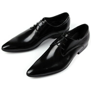 康奈（kangnai）斷碼2026藍色鴕鳥(niǎo)紋皮鞋男韓版尖頭真皮時(shí)尚休閑皮鞋牛皮潮鞋單鞋 黑色 38