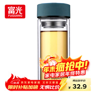 富光 男女士雙層玻璃杯 高硼硅泡茶杯 茶水分離水杯帶茶隔杯子500ml