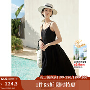 茵曼（INMAN）章若楠同款歐若風(fēng)天絲薄開(kāi)衫女裝襯衫2025夏季新品長(cháng)袖襯衣 吊帶裙黑色-18322336 XL