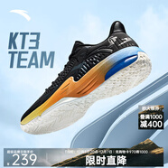 安踏KT3 team二代籃球鞋男鞋湯普森外場(chǎng)實(shí)戰防滑耐磨運動(dòng)鞋中幫KT球鞋 【KT3 team低幫款】基礎黑/碳灰-2 40 (7碼)