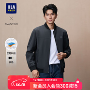 海瀾之家（HLA）夾克男款輕商務(wù)經(jīng)典系列三防印花外套男秋季 藏青52 S 165/84A 推薦114~124斤