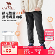 駱駝兒童長(cháng)褲秋冬保暖抓絨褲戶(hù)外休閑褲運動(dòng)褲中大童男女童