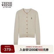 Teenie Weenie小熊女裝毛針織衫2025秋季新款柔軟舒適氣質(zhì)優(yōu)雅開(kāi)衫