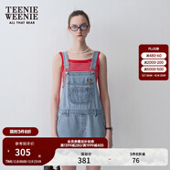 Teenie Weenie小熊女裝簡(jiǎn)約風(fēng)夏季連體背帶短褲美式復古時(shí)髦牛仔褲 淺藍色 L (170)