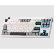 紅龍（REDRAGON） OTIIM K729 PRO 無(wú)線(xiàn)機械游戲鍵盤(pán) 三模連接 降低噪音 混色PBT鍵帽 熱插拔功能 白灰色