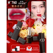 迪奧DIOR口紅999滋潤緞光888絲絨777唇膏烈焰藍金新版520送禮盒裝 760#絲絨復古正紅