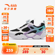 安踏兒童跑步鞋A312428801 黑/白/淺霧紫-3 36