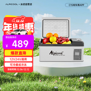 冰虎（Alpicool）壓縮機車(chē)載冰箱汽車(chē)12V24V迷你小冰箱C15純車(chē)用APP便攜冷凍冷藏箱
