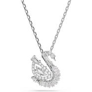 施華洛世奇（SWAROVSKI）女士天鵝項鏈閃耀優(yōu)雅精致華麗混合切割白色水晶材質(zhì)龍蝦扣 initial