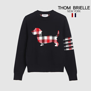 THOM BRIELLE湯姆TB圓領(lǐng)毛衣情侶款小狗圖案暖男風(fēng)紳士休閑套頭針織衫 海軍藍 M