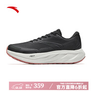 安踏（ANTA）旅步2.5丨跑鞋女25秋冬緩震透氣跑步鞋輕便舒適運動(dòng)鞋女 【革面】基礎黑-9 35.5 (女5)