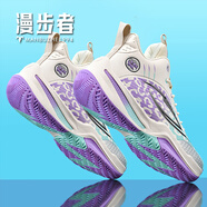 漫步者高幫男鞋秋冬季青少年學(xué)生運動(dòng)鞋初中生實(shí)戰籃球鞋耐磨防滑球鞋 米色 35