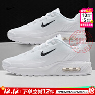 耐克（NIKE）男鞋 25秋冬新款AIR緩震氣墊鞋舒適耐磨休閑鞋輕便透氣跑步鞋子男 MAX氣墊/純白色【曬圖-10】 44 碼（內長(cháng)280mm）