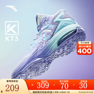 安踏KT3 Team籃球鞋男湯普森秋冬季中幫透氣防滑減震學(xué)生實(shí)戰運動(dòng)鞋子 【KT3 TEAM】淡紫/冰川藍-2 39 (245mm)