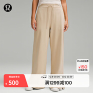 lululemon丨French Terry 女士毛圈布高腰長(cháng)褲 透氣 LW5FF7S 駝色 3XS /0