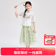 笛莎（DEESHA）笛莎童裝女童優(yōu)雅氣質(zhì)套裝夏裝中大童蘇博聯(lián)名新中式套裝