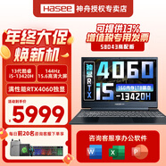 神舟（HASEE）戰神S8/Z8 旗艦游戲本 15.6英寸高性能大學(xué)生買(mǎi)電腦推薦5060/4060獨顯直連筆記本電腦 S8高配版 13代i5丨16G 1TB丨4060 支持獨顯直連 高刷新電競屏