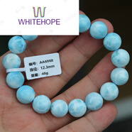 WHITE HOPE海紋石手鏈多米尼加拉利瑪針鈉鈣石手串單圈男女款民族風(fēng) AA6968