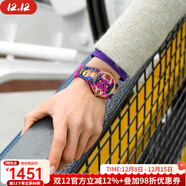 斯沃琪（Swatch）蓬皮杜藝術(shù)聯(lián)名款手表霓虹漸變腕表41MM限量SUOZ341 Pink os