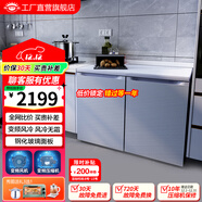 航天民生BCD-219WB 219升 臥式冰箱家用變頻風(fēng)冷無(wú)霜小型柜式雙門(mén)冰柜櫥柜嵌入式矮電冰箱 天空銀變頻