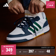 adidas ENTRAP美式校園風(fēng)運動(dòng)少年感復古籃球風(fēng)板鞋男女阿迪達斯 白色/綠色/藍色   38
