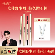 Color Key珂拉琪二叉眉筆持久防水防汗野生眉初學(xué)新手易學(xué)新年禮物 大地褐