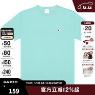 Champion冠軍棉T恤男夏季美式復古運動(dòng)情侶圓領(lǐng)簡(jiǎn)約多巴胺穿搭短袖上衣女 薄荷綠 M