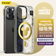 ESCASE適用蘋(píng)果16磁吸手機殼新款iPhone16Promax保護套磨砂散熱男女感卡通布朗熊正版十六防摔外殼 【100周年米奇限定款】N52級強磁吸迪士尼正版 iPhone 16 pro