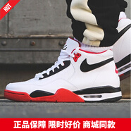 耐克（NIKE）官方艦店男鞋新款運動(dòng)鞋AIR FLIGHT 89 AJ氣墊緩震復古休閑籃球鞋 經(jīng)典中幫白紅黑 40.5