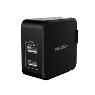 倍思（BASEUS）適配X-doria雙usb折疊插頭便攜雙口充電器多口手機耐用可折疊充電頭 充電器02爵士黑