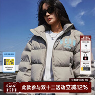 MEDM國潮基礎款羽絨服男春秋季美式高街復古oversize保暖休閑外套 灰色 M