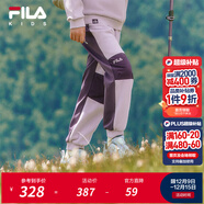 FILA斐樂(lè )兒童童裝褲子2025年冬季新款男女童加絨運動(dòng)針織長(cháng)褲 粉紫色-PU 140