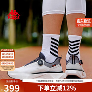 卡帕（Kappa）官方輕便跑步鞋子男鞋網(wǎng)面透氣運動(dòng)鞋 經(jīng)典白/深藍 40 